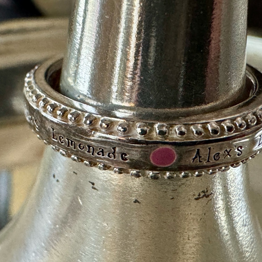 Alex’s Lemonade Silver Ring Size 7 - Picture 3 of 7